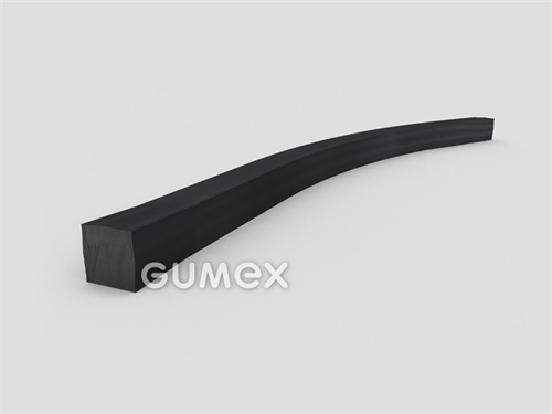 Gumový profil štvorcový, 3,7x3,7mm, 60°ShA, NBR, -40°C/+70°C, čierny